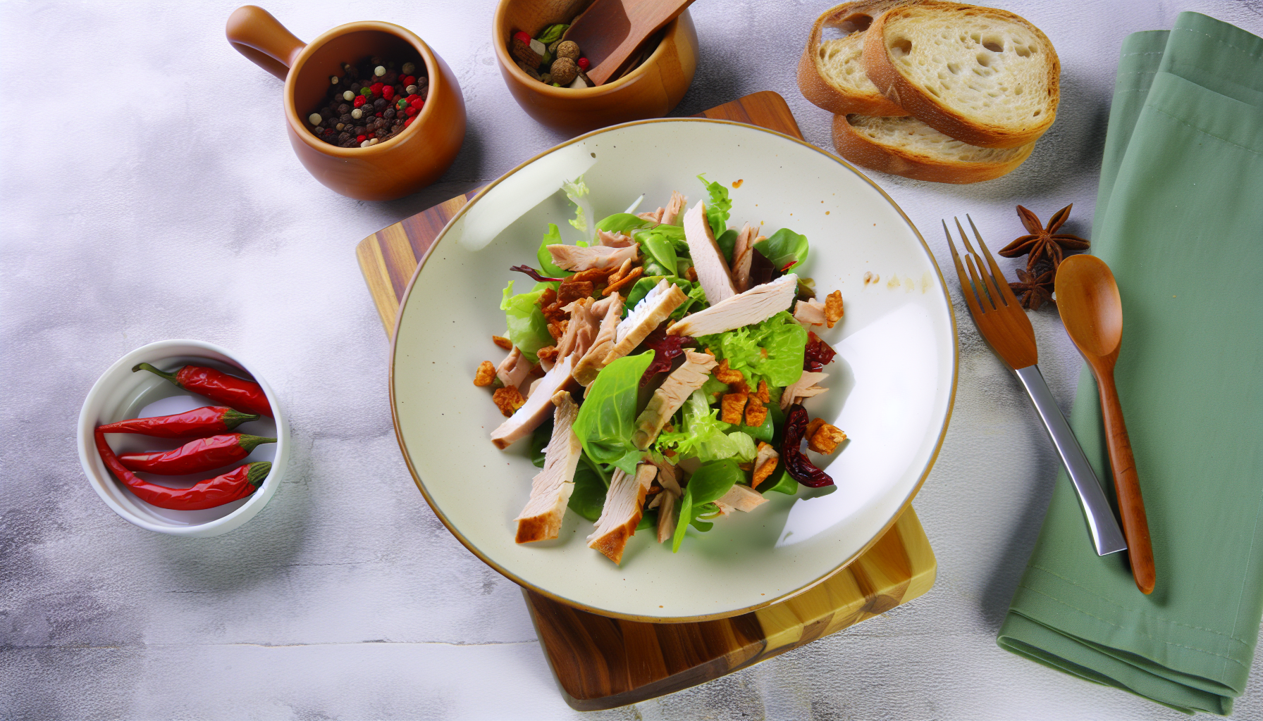 Fűszeres pulykamell saláta