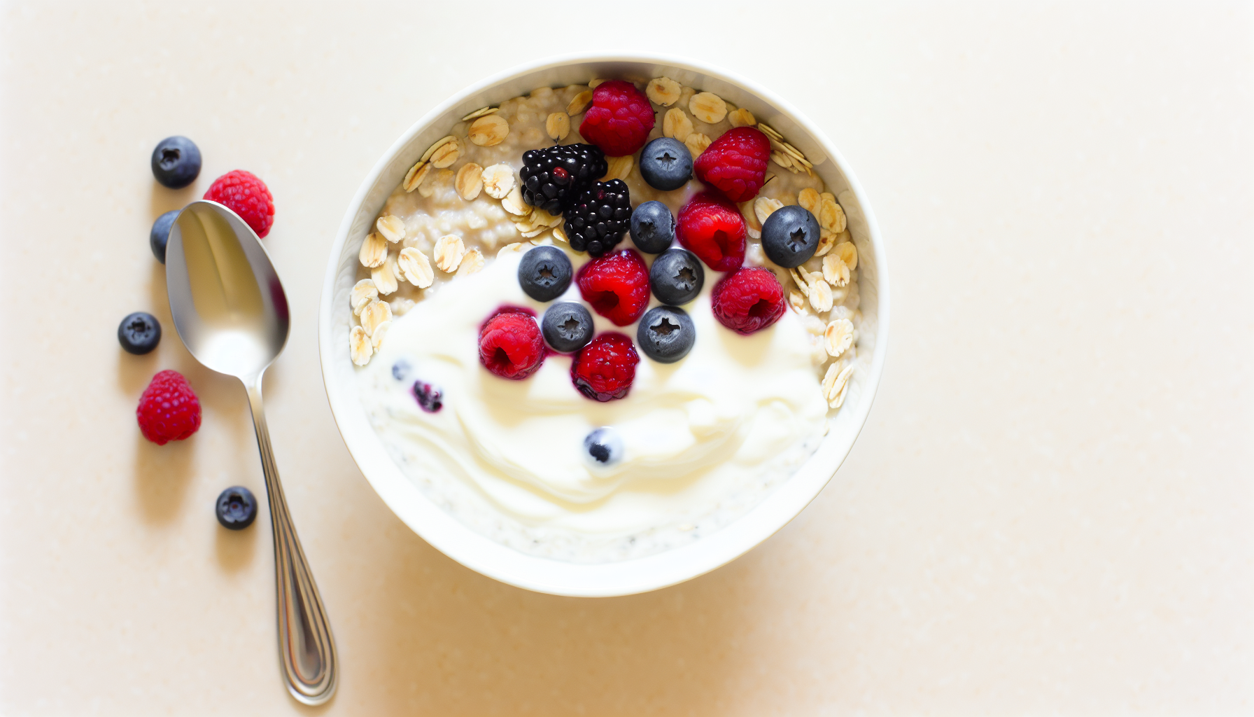 Görög joghurtos zabkása bogyós gyümölcsökkel
