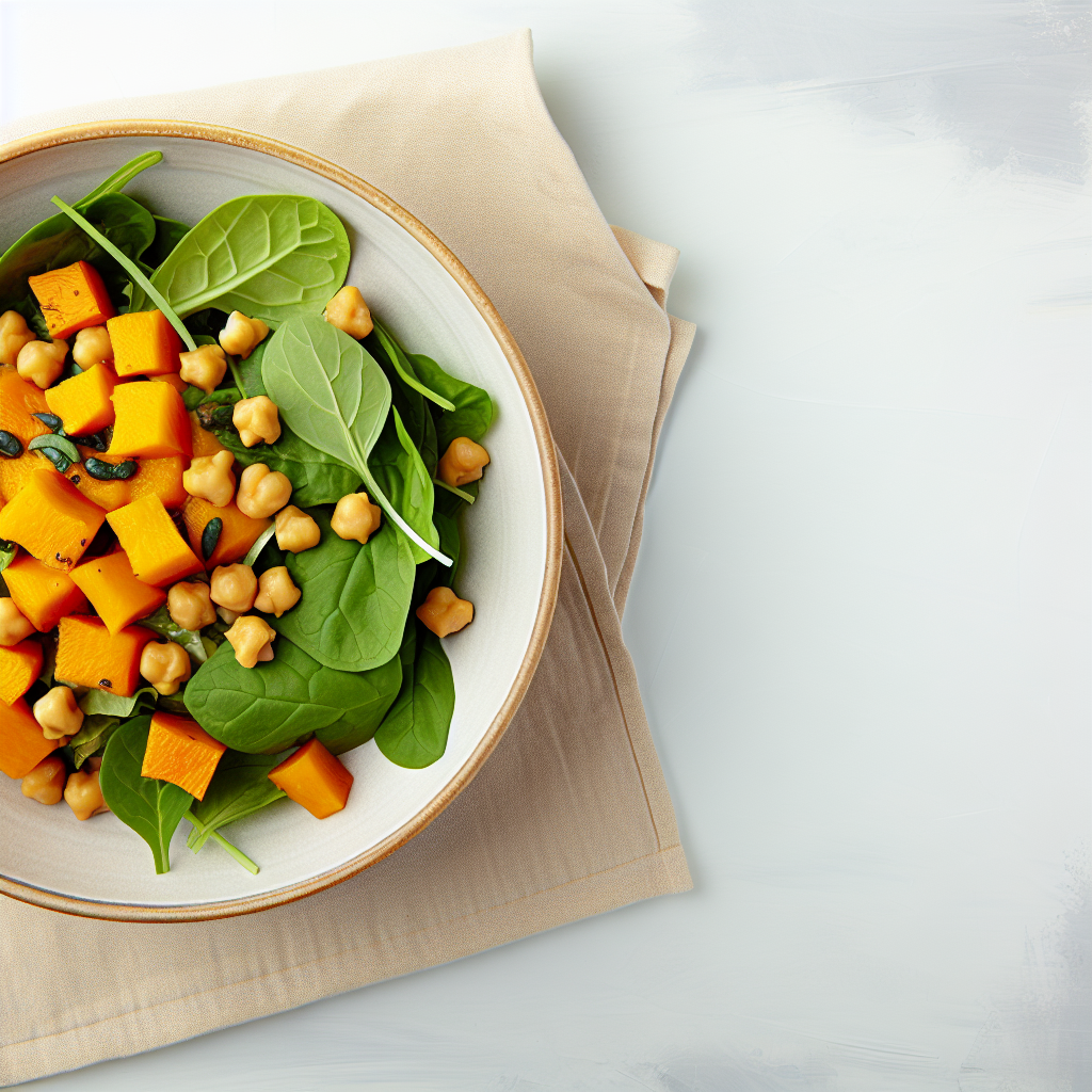 Sütőtökös csicseriborsó saláta ebédre